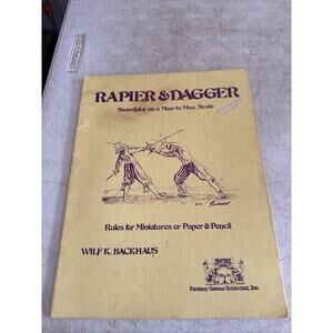 Vintage Rapier & Dagger Swordplay On a Man-toMan Scale Rules for Miniatures FGU